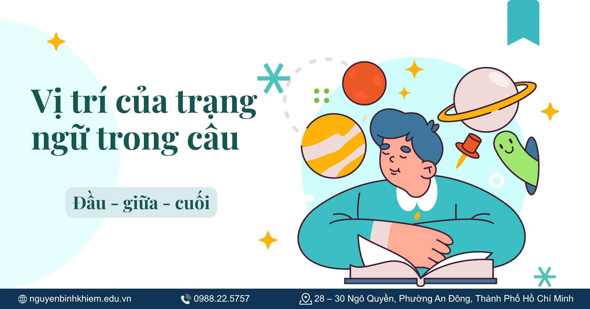 Vị trí của trạng ngữ trong câu (đầu - giữa - cuối)
