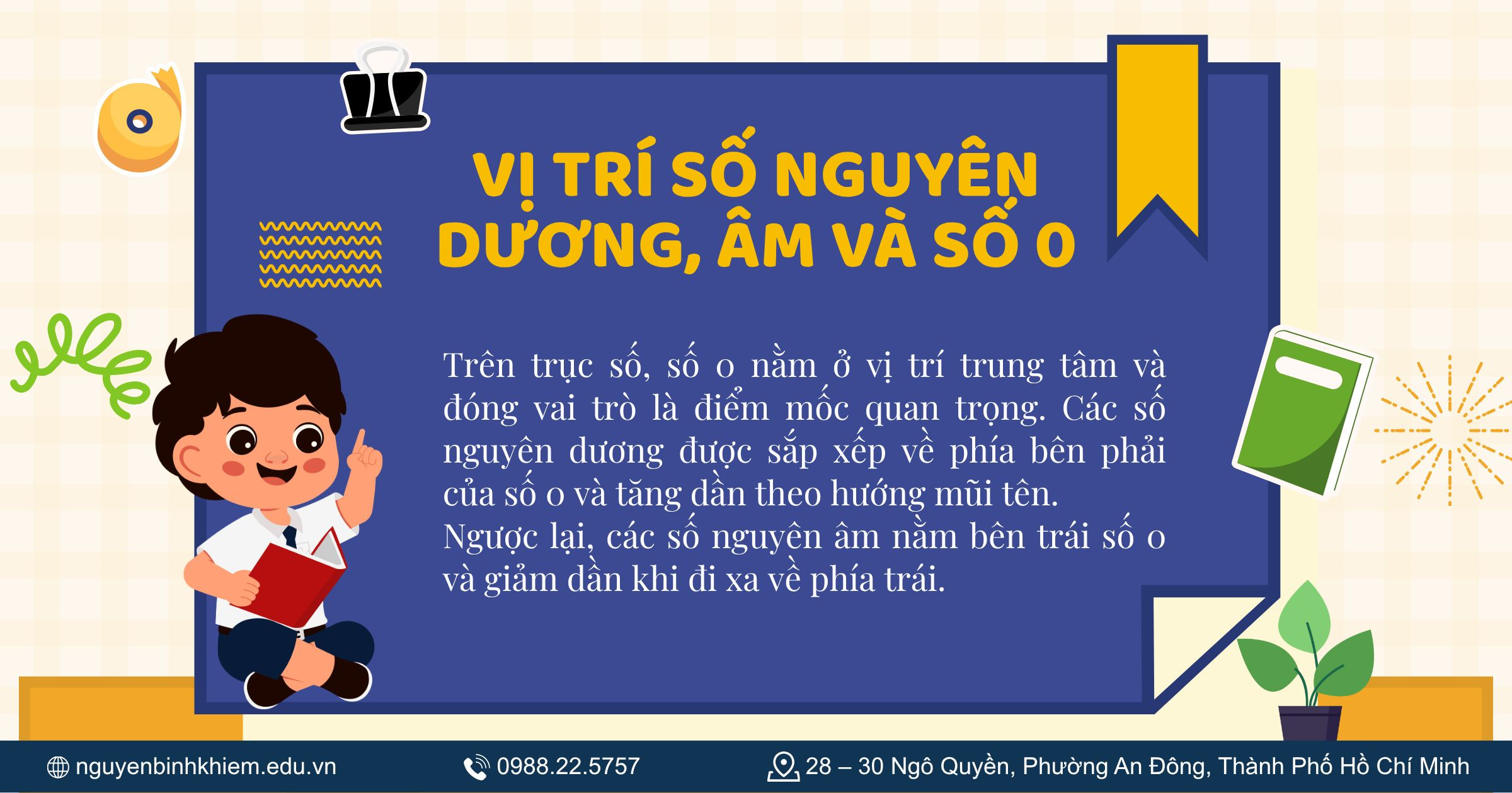 Vị trí số nguyên dương, âm và số 0