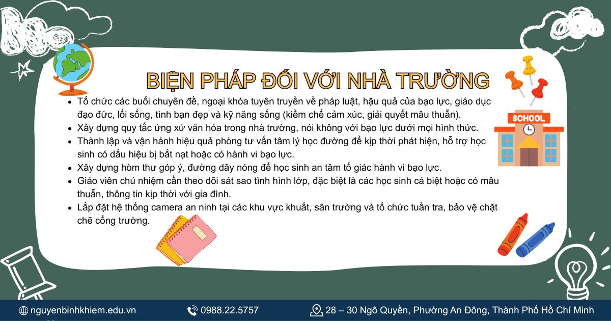 Biện pháp với nhà trường 