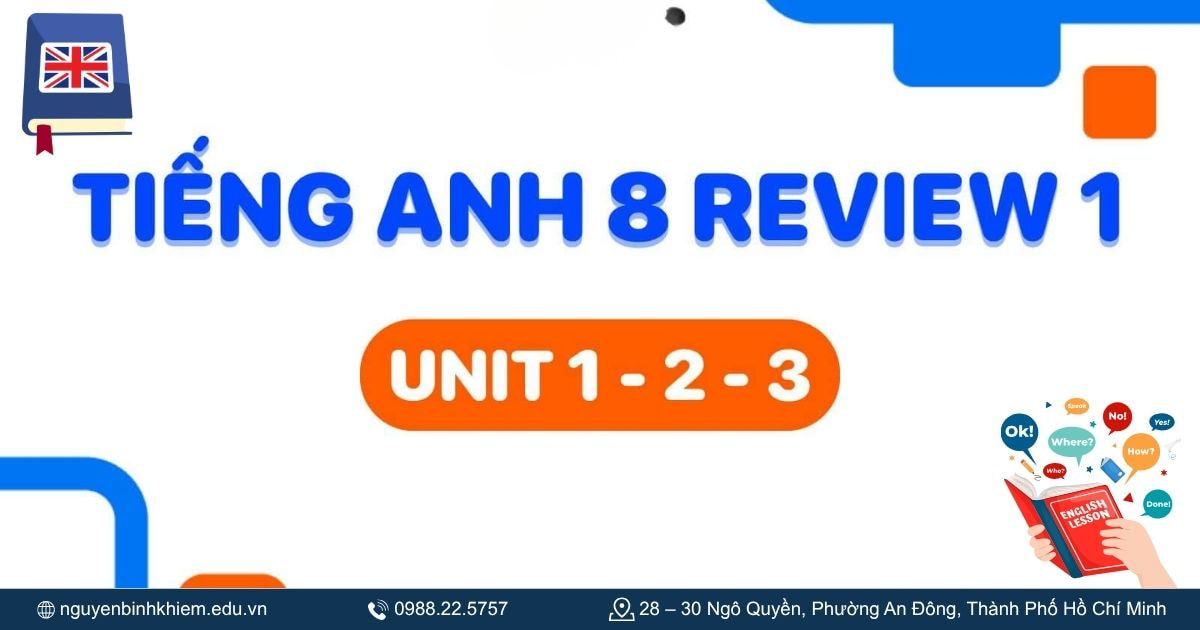 Review 1 (Ôn tập Unit 1–3).