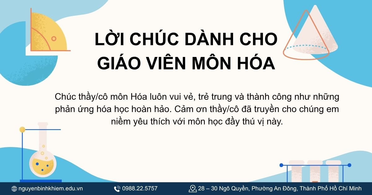 Lời chúc 20_11 dành cho giáo viên môn Hóa