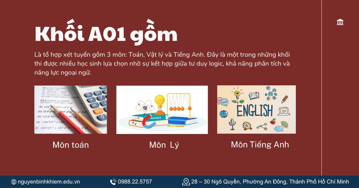 A01 gồm những môn nào?