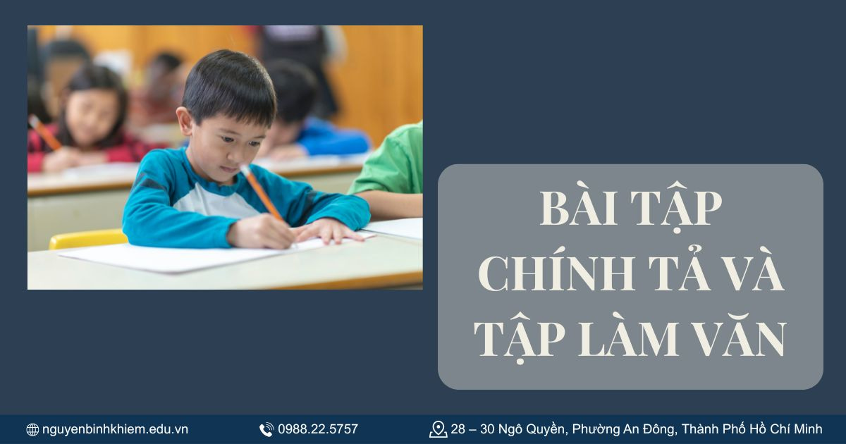 Bài tập chính tả và tập làm văn