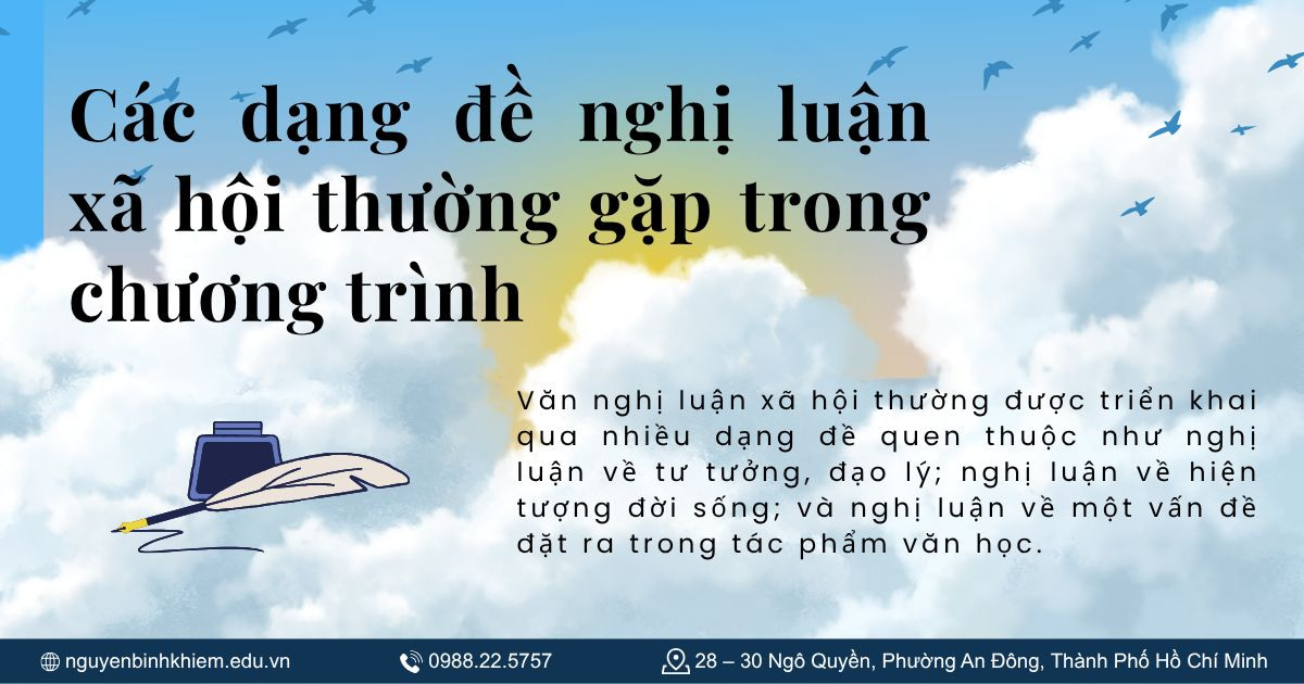 Các dạng đề nghị luận xã hội thường gặp trong chương trình