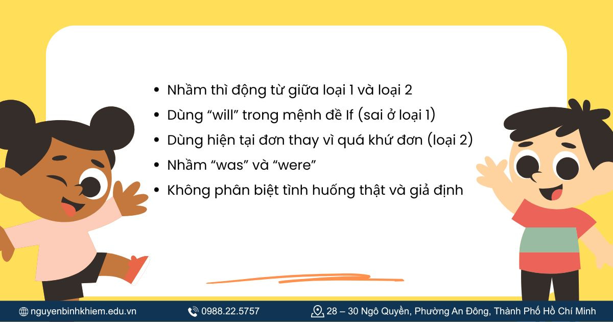 Các lỗi dễ nhầm