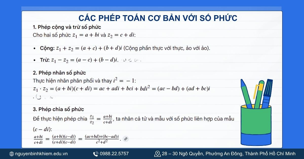 Các phép toán cơ bản với số phức