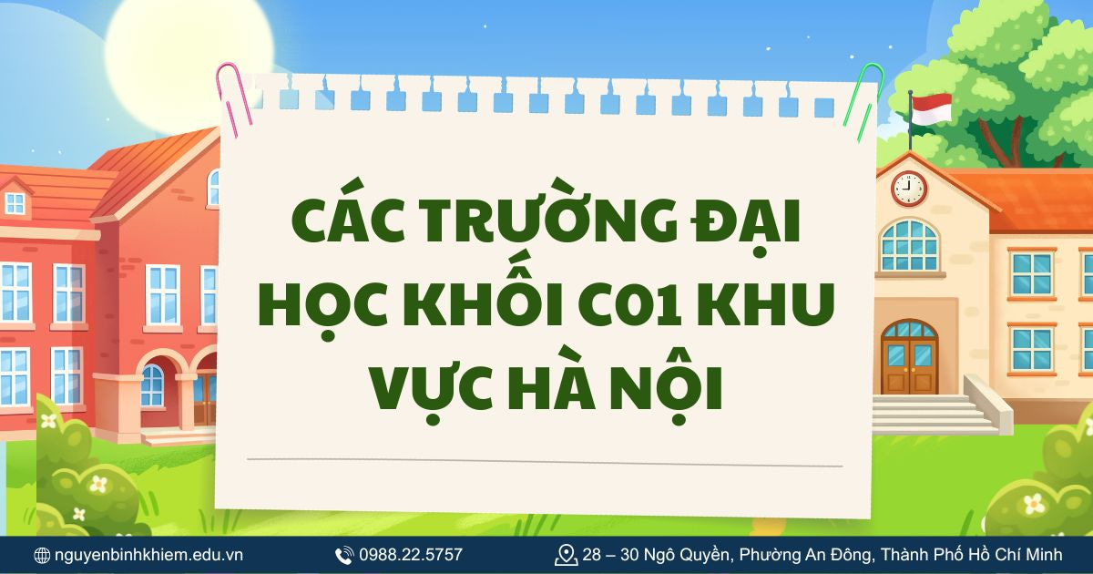 Các trường đại học khối C01 khu vực Hà Nội
