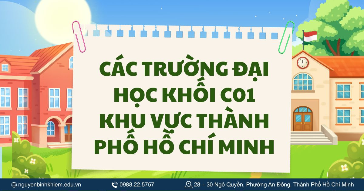 Các trường đại học khối C01 khu vực Thành phố Hồ Chí Minh