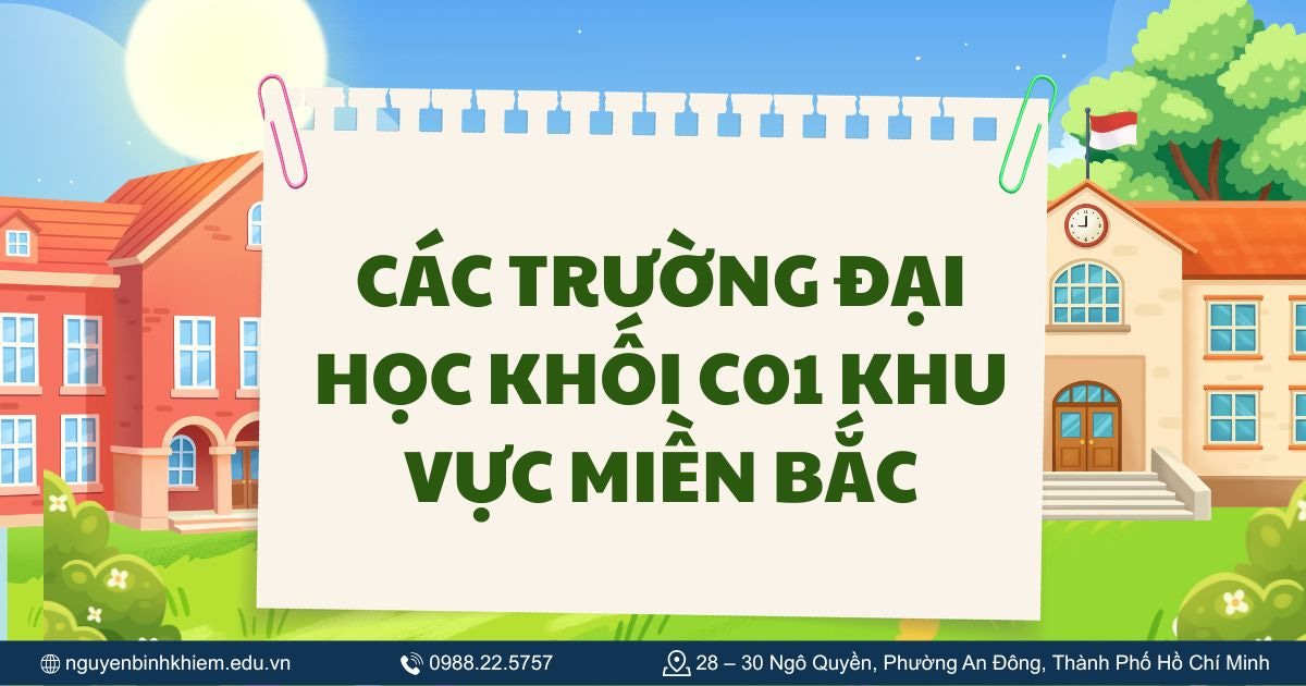 Các trường đại học khối C01 khu vực miền Bắc
