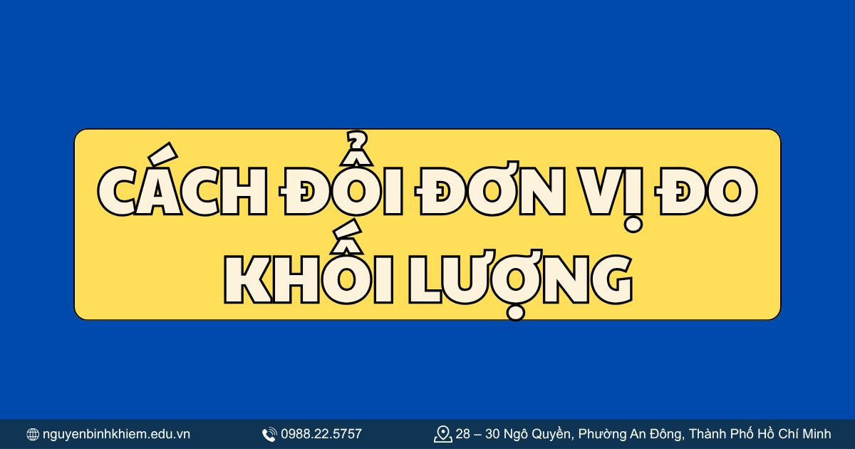 Cách đổi đơn vị đo khối lượng