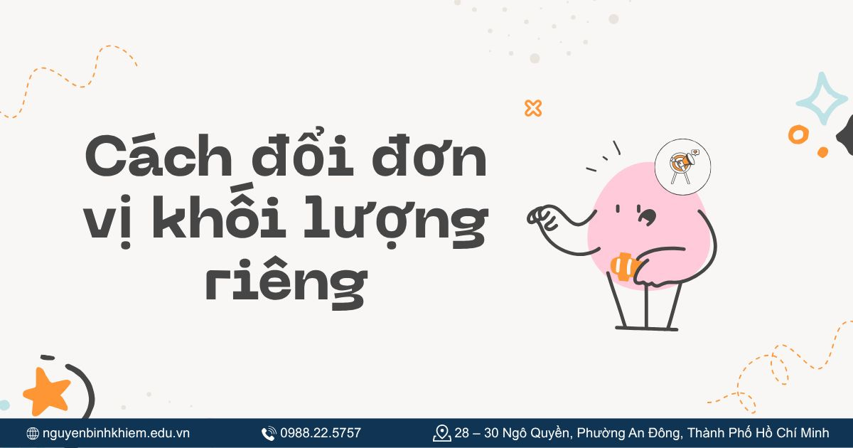 Cách đổi đơn vị khối lượng riêng