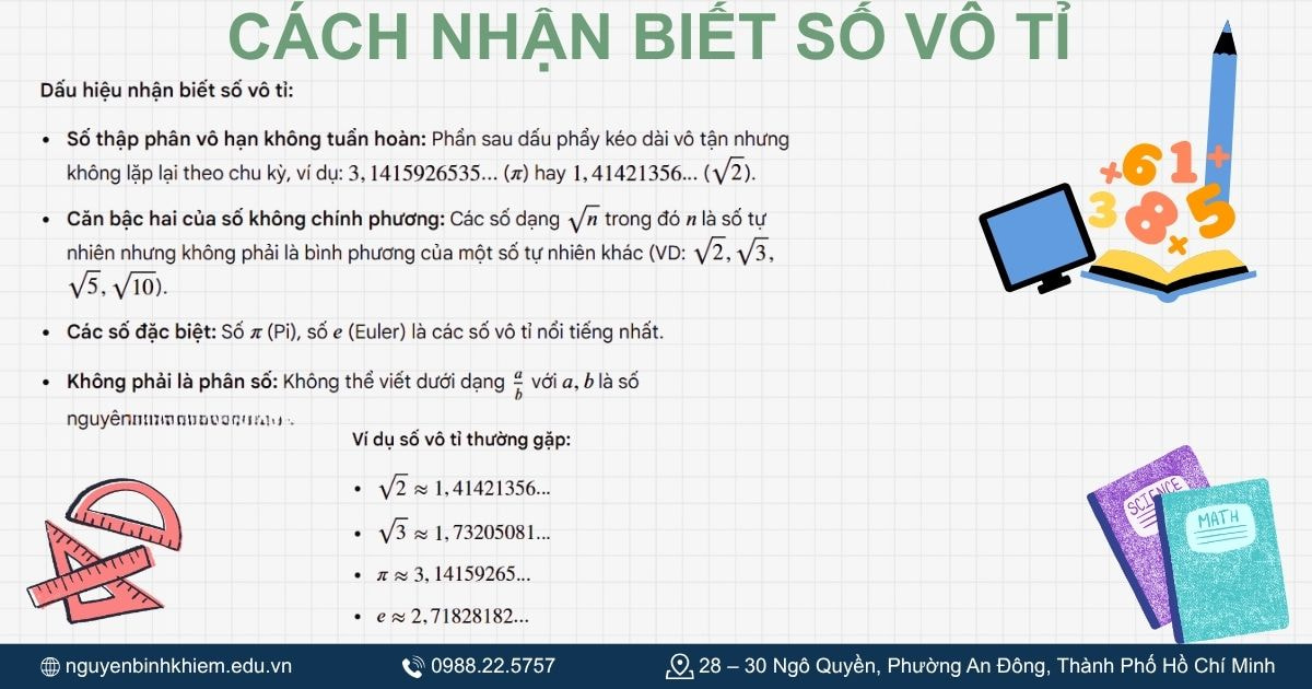 Cách nhận biết số vô tỉ