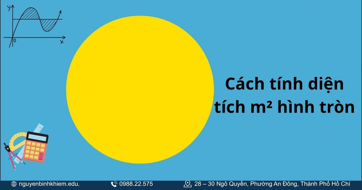 Cách tính diện tích m² hình tròn