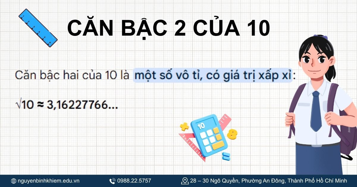 Căn bậc hai của 10