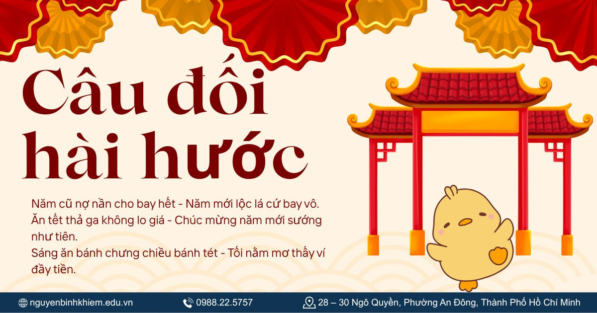 Câu đối Tết hài hước, vui nhộn ngày đầu xuân