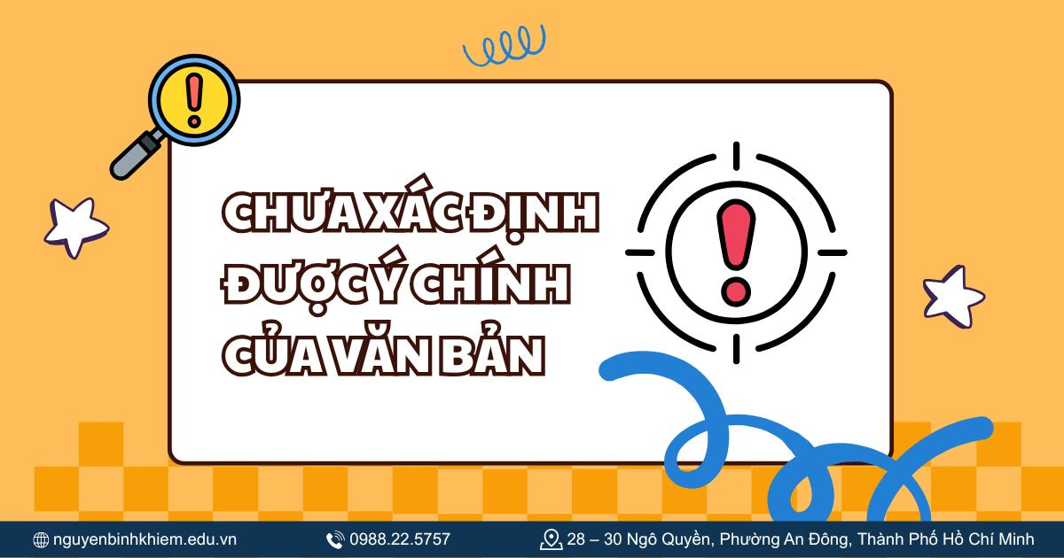 Chưa xác định được ý chính của văn bản