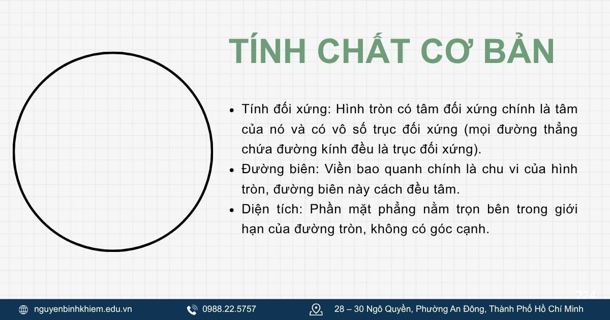 Đặc điểm và tính chất cơ bản của hình tròn