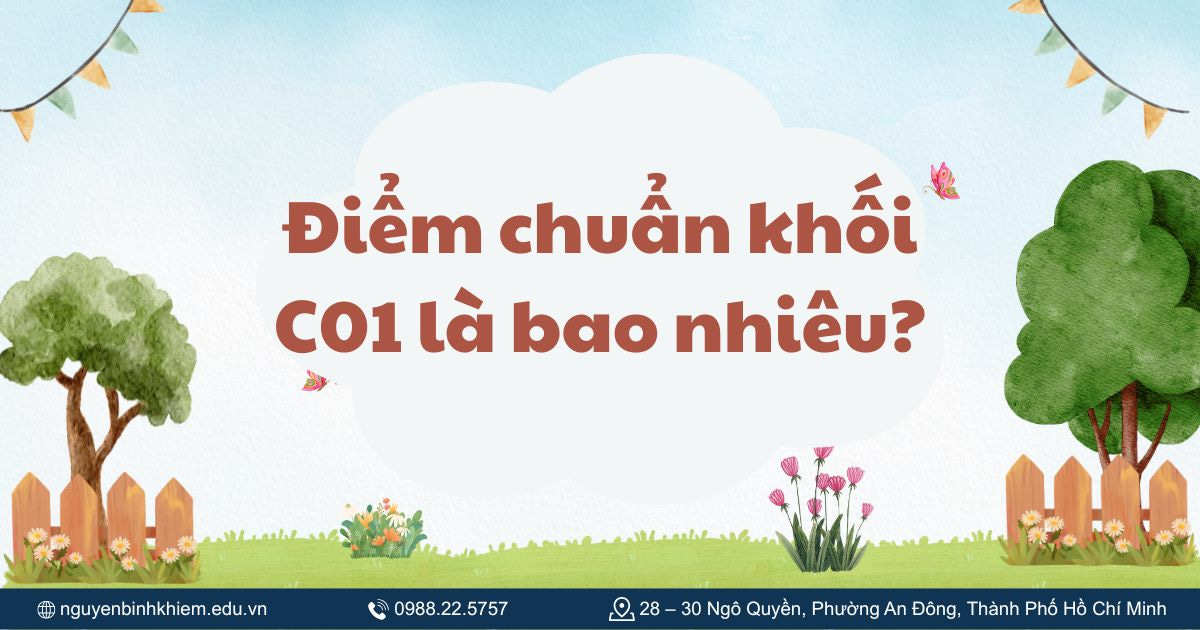 Điểm chuẩn khối C01 là bao nhiêu?