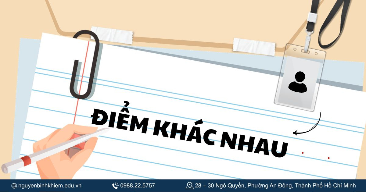 Điểm khác nhau