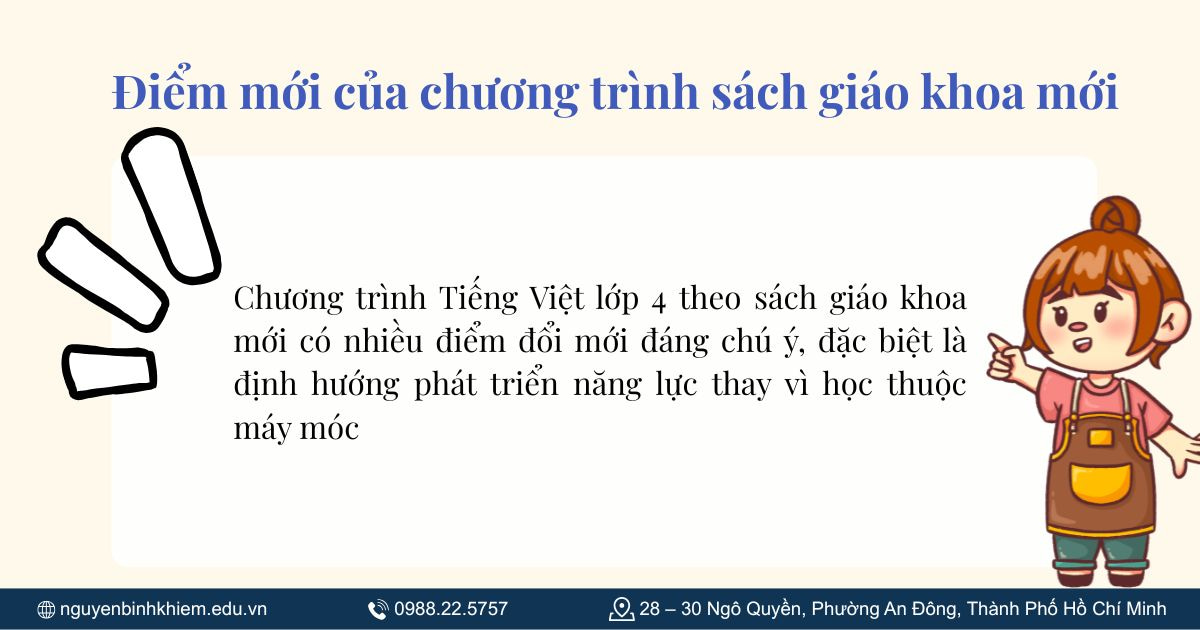 Điểm mới của chương trình sách giáo khoa mới