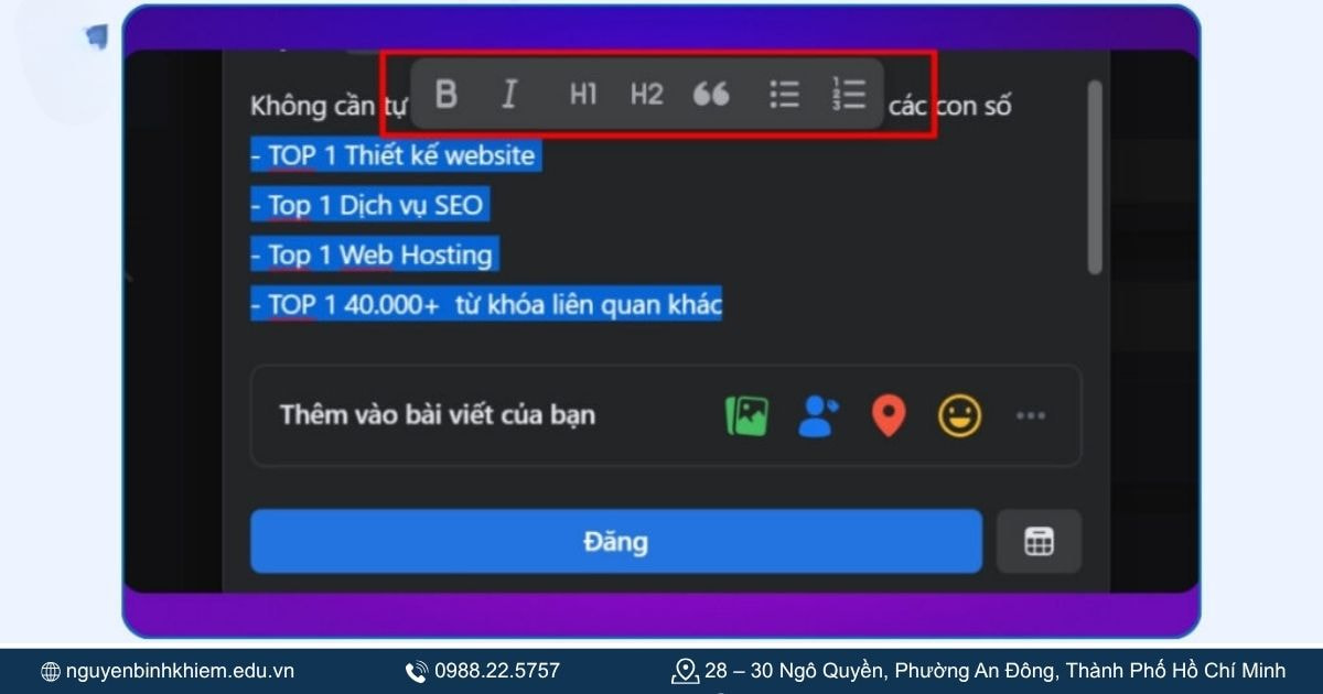 Dùng Tool Của QuanTriMang Để Viết Chữ In Đậm, Nghiêng