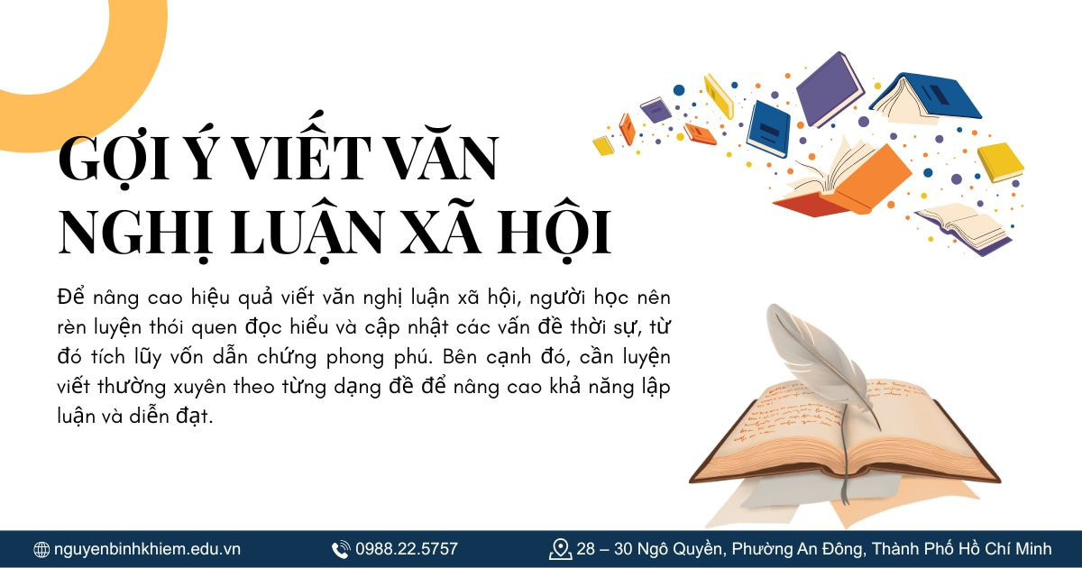 GỢI Ý VIẾT VĂN NGHỊ LUẬN XÃ HỘI