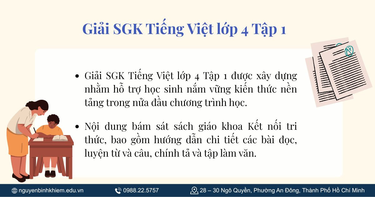 Giải SGK Tiếng Việt lớp 4 Tập 1 (đầy đủ)