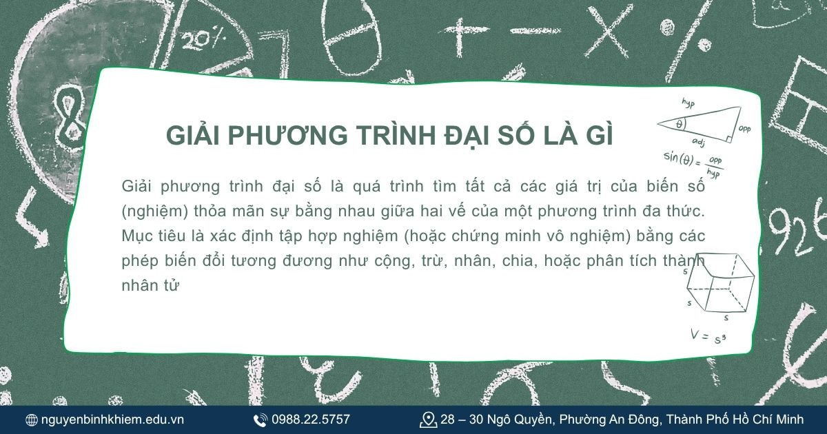 Giải phương trình đại số là gì