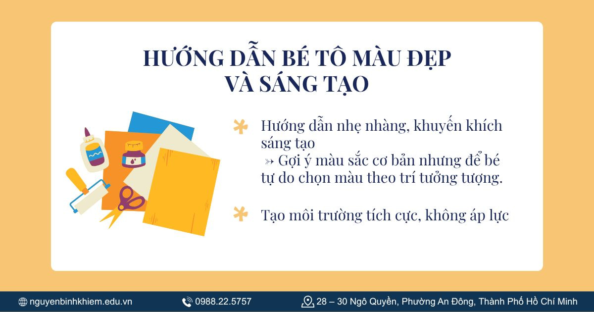 Hướng dẫn bé tô màu đẹp và sáng tạo