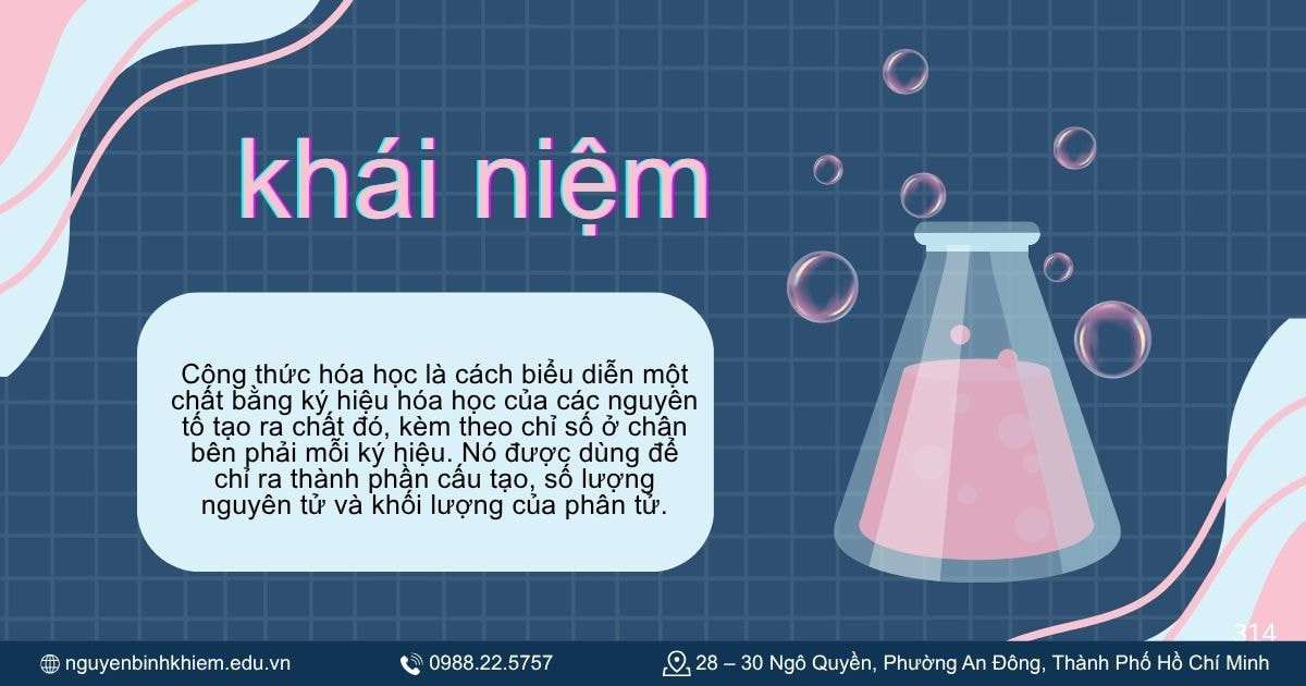 Khái niệm công thức hóa học.