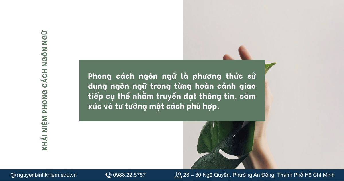 Khái niệm phong cách ngôn ngữ