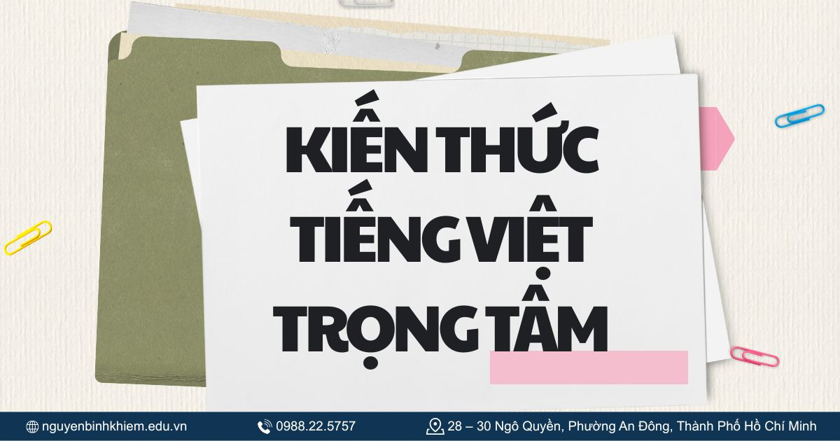 Kiến thức Tiếng Việt trọng tâm