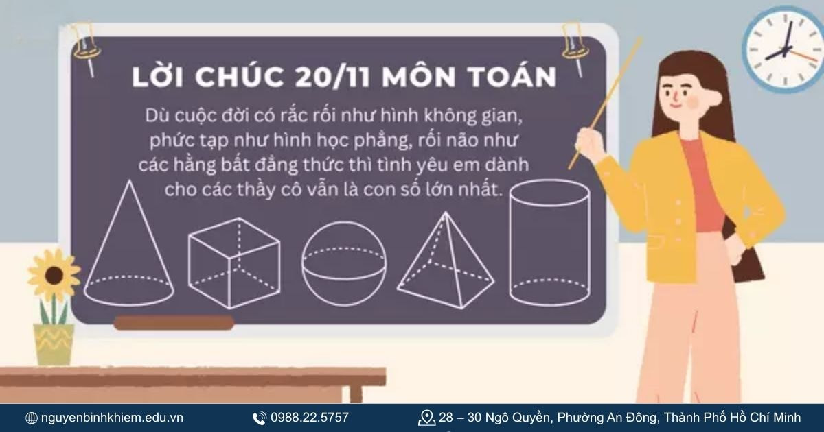 Lời chúc 20_11 dành cho giáo viên môn Toán