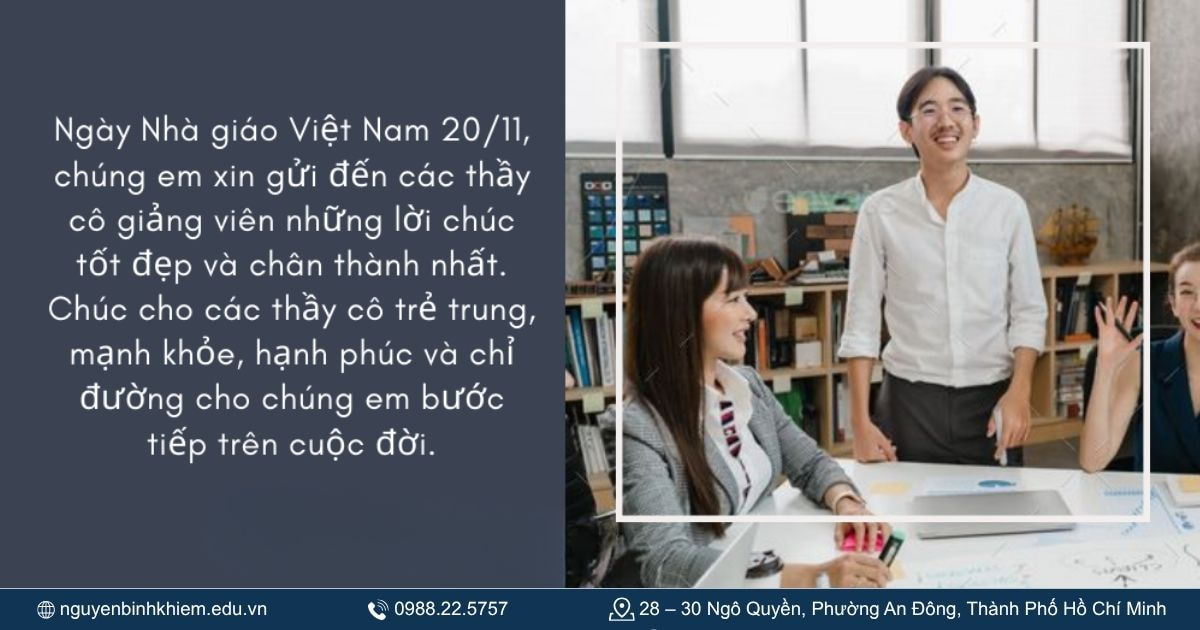 Lời chúc ngày 20_11 tri ân giảng viên Đại học