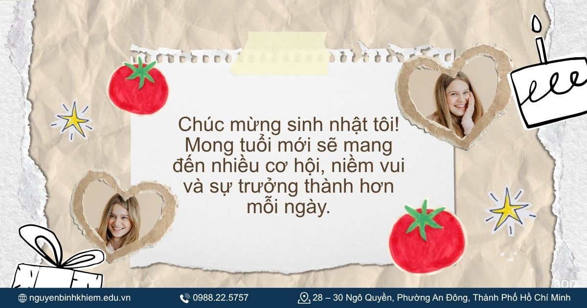 Lời chúc sinh nhật cho bản thân tích cực