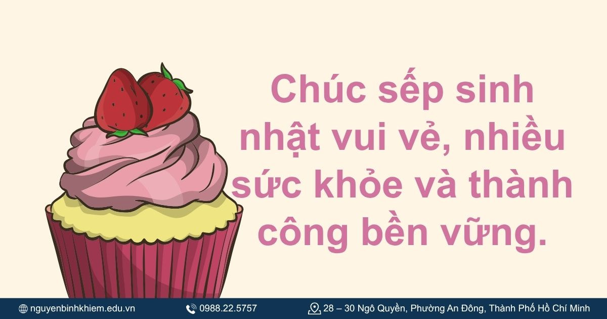Lời chúc sinh nhật cho sếp lịch sự, chuyên nghiệp