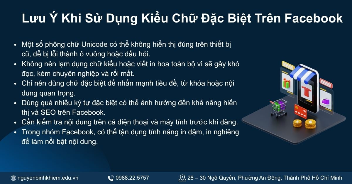 Lưu Ý Khi Sử Dụng Kiểu Chữ Đặc Biệt Trên Facebook