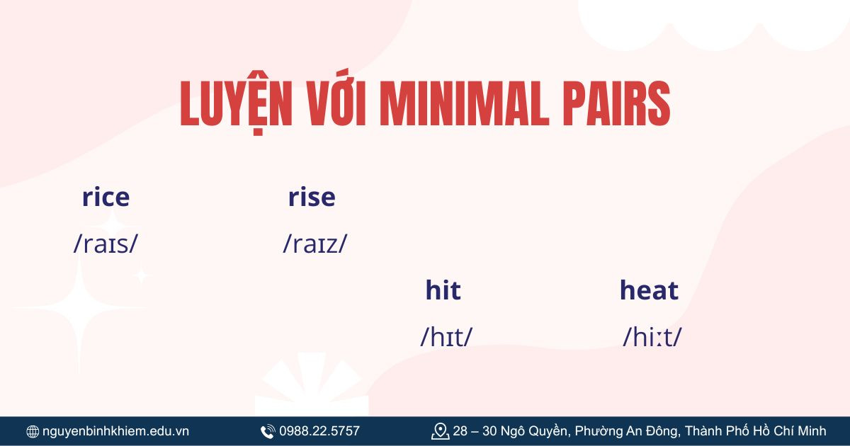 Luyện với minimal pairs