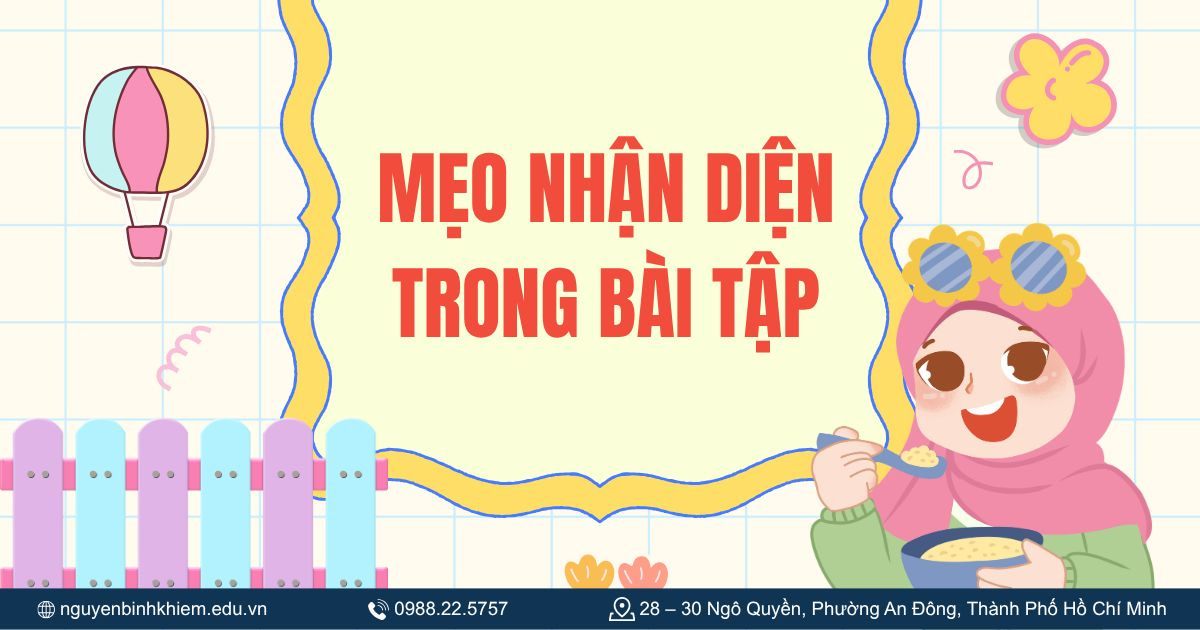 Mẹo nhận diện trong bài tập