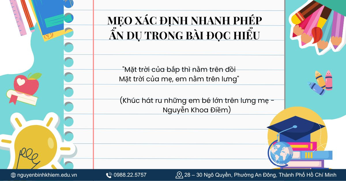 Mẹo xác định nhanh phép ẩn dụ trong bài đọc hiểu