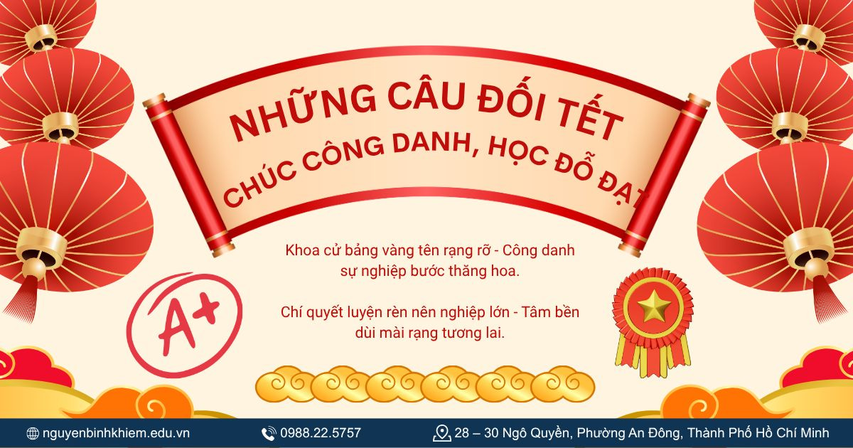 Những câu đối Tết chúc công danh, học hành đỗ đạt