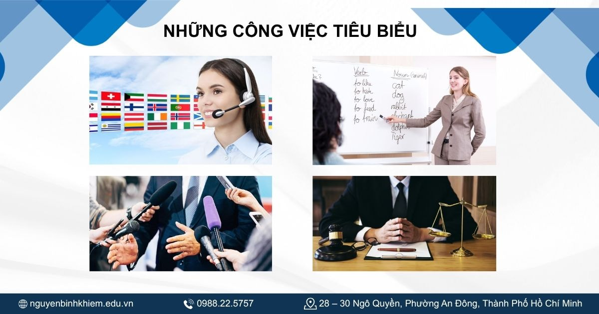 Những công việc tiêu biểu