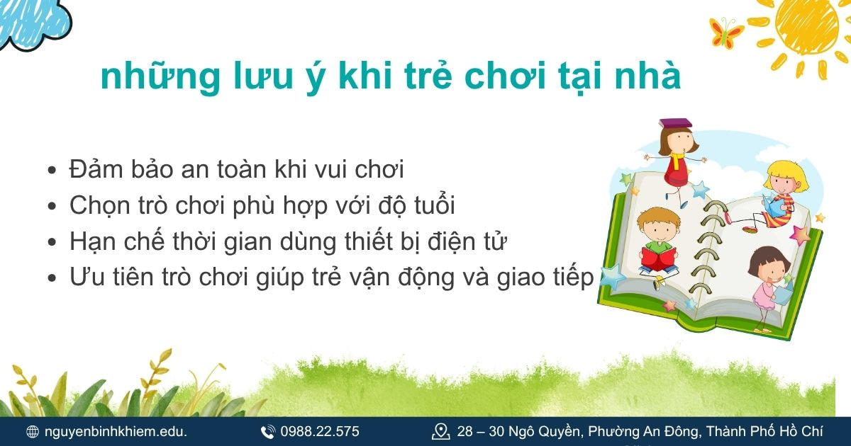 Những lưu ý khi cho trẻ chơi trò chơi tại nhà.
