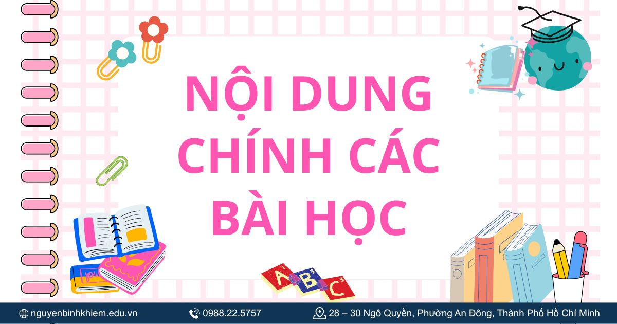 Nội dung chính các bài học