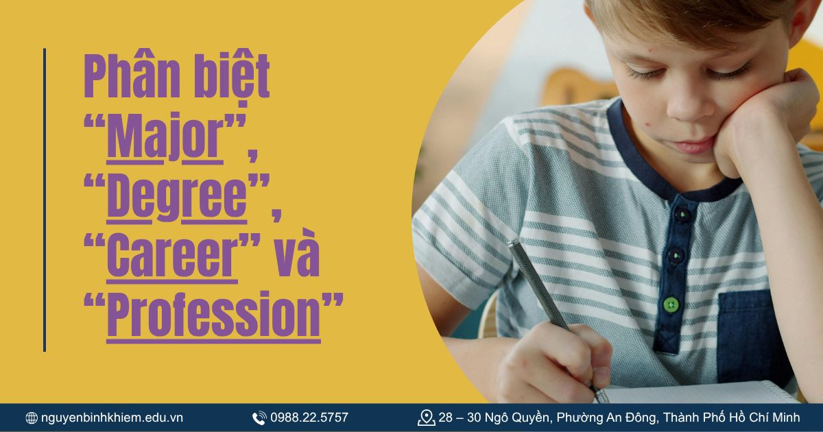 Phân biệt “Major”, “Degree”, “Career” và “Profession”