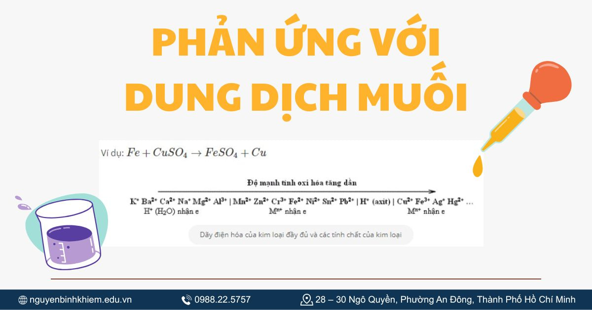 Phản ứng với dung dịch muối