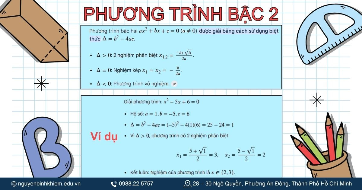 Phương trình bậc 2_ ax² + bx + c = 0.
