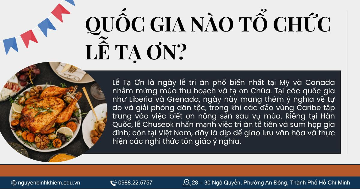 Quốc gia nào tổ chức Lễ Tạ Ơn?