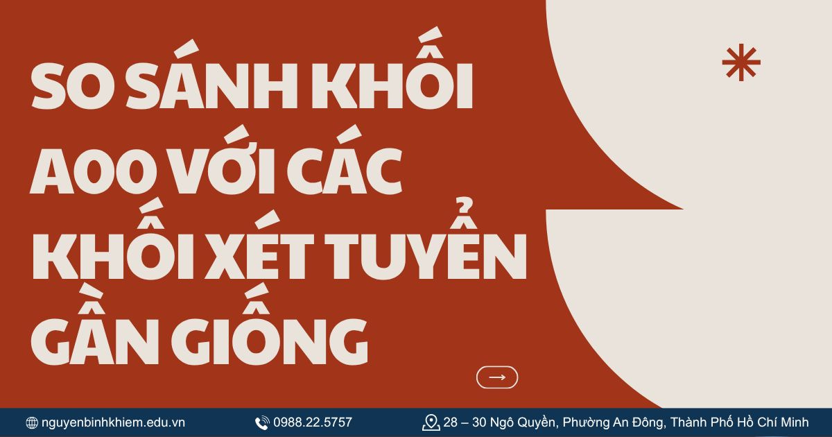 So sánh khối A00 với các khối xét tuyển gần giống