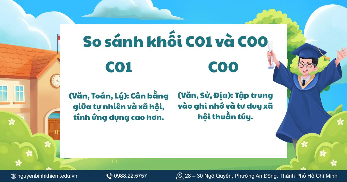 So sánh khối C01 và C00